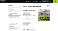 Desktop Screenshot of catalog.oberlin.edu