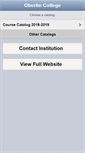 Mobile Screenshot of catalog.oberlin.edu